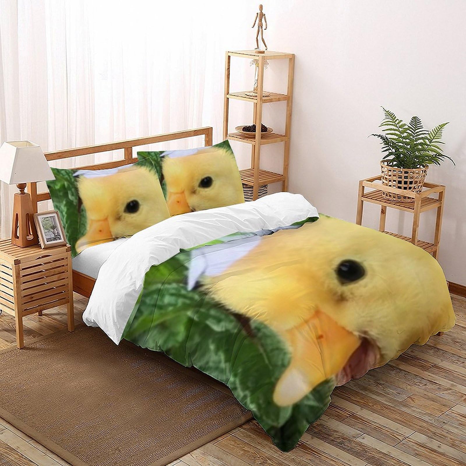 Housse de couette King microfibre à imprimé 3D haute définition Animaux Land