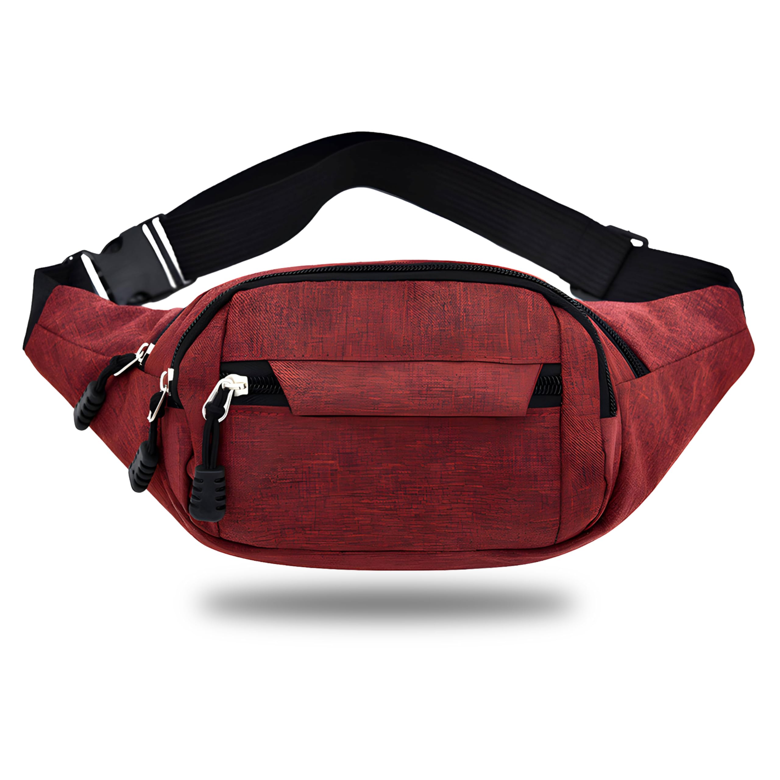 Premium Unisex Waist Bag for Men and Women - Stylish FStylish Fanny Pack, Hip Bag, Outdoor Waist Bag (Maroon)-image-34