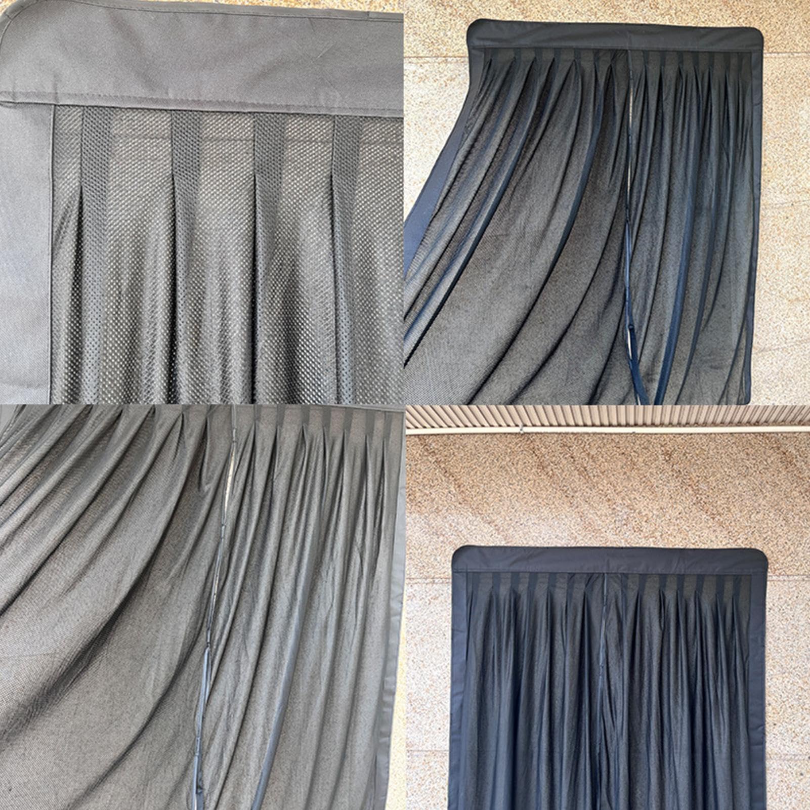 Magnetyczna moskitiera na drzwi do kampera, 150 x 100 cm, moskitiera na drzwi przesuwne do kampera, siatka chroniąca przed zaciemnieniem, do pojazdów ciężarowych, na kemping, podróż