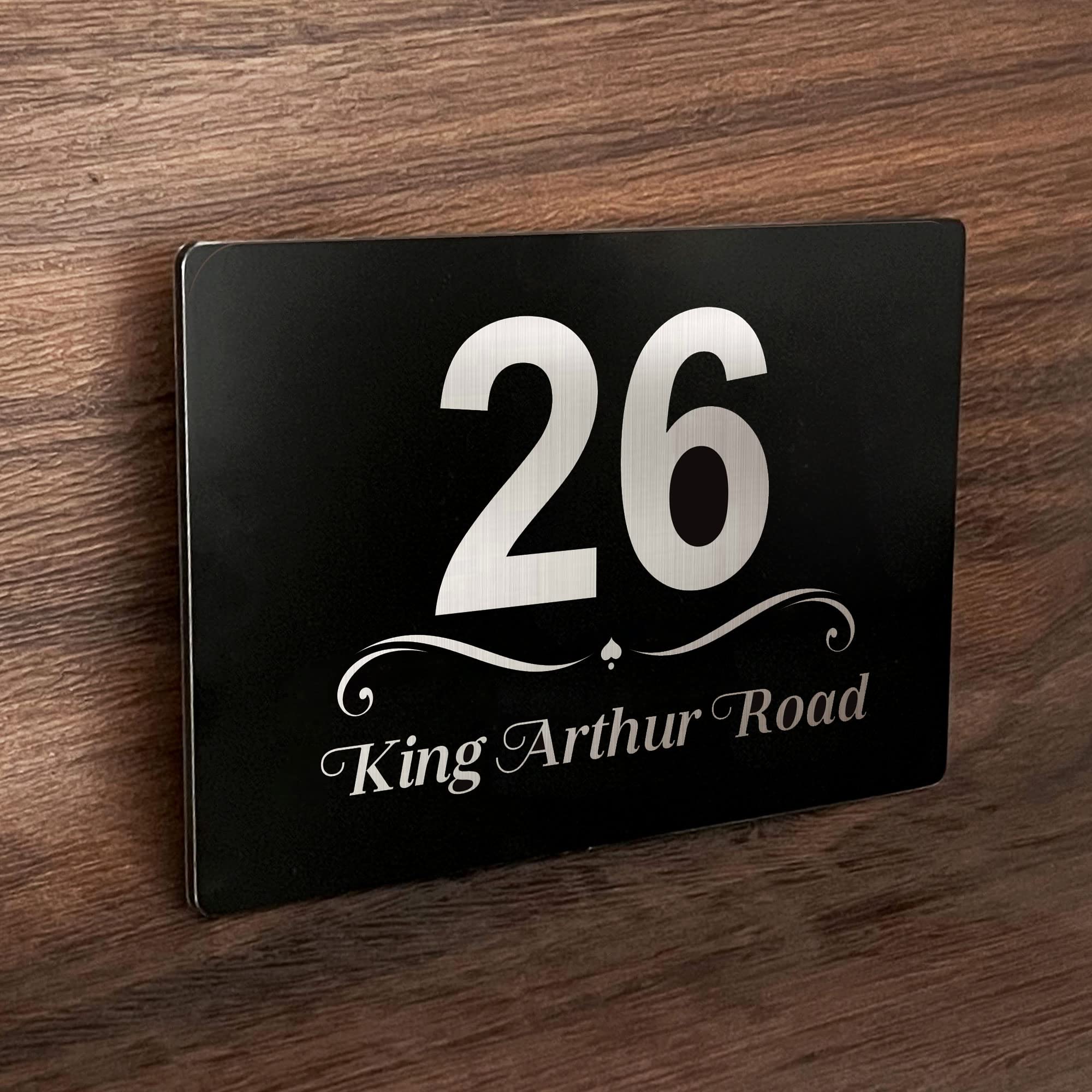 House Numbers Plaques Personalised Door Number Plaques for Wall House Name Plaques for Outside Door Plaques (Design 3) — image 1