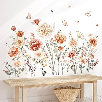 Hanging Leaves Wall Stickers Green Vine Wall Decals For Bedroom Kitc