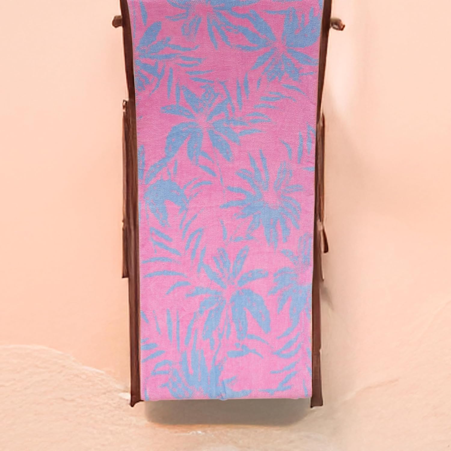 Jessica Simpson Palm Bilss 36" x 72" 100% Cotton Oversized Beach Towel - Soft, Absorbent, and Quick-Drying, Perfect for Beach, Pool, or Travel - Image 6