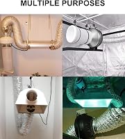 Lootich Alumínium Flexibilis Szellőzőcső 102mm x 2,5m - Légkondicionáláshoz, Fürdőszobához, Konyhához - Ezüst Légtechnikai Cső HVAC Rendszer 9