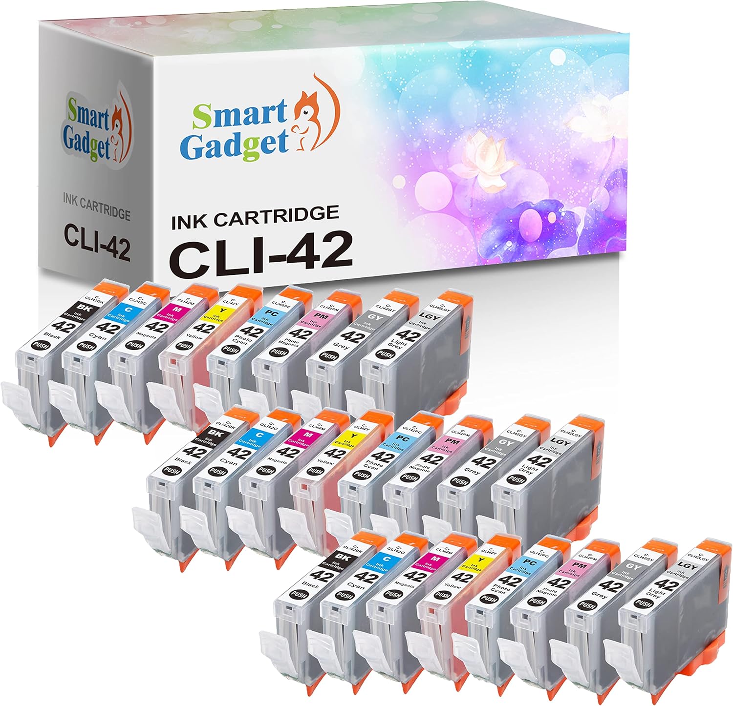 24 Pack Compatible Ink Cartridge Replacement CLI42 CLI-42 CLI 42 Colour | Use with PIXMA Pro-100 Pro-100S Pro 100 Printers