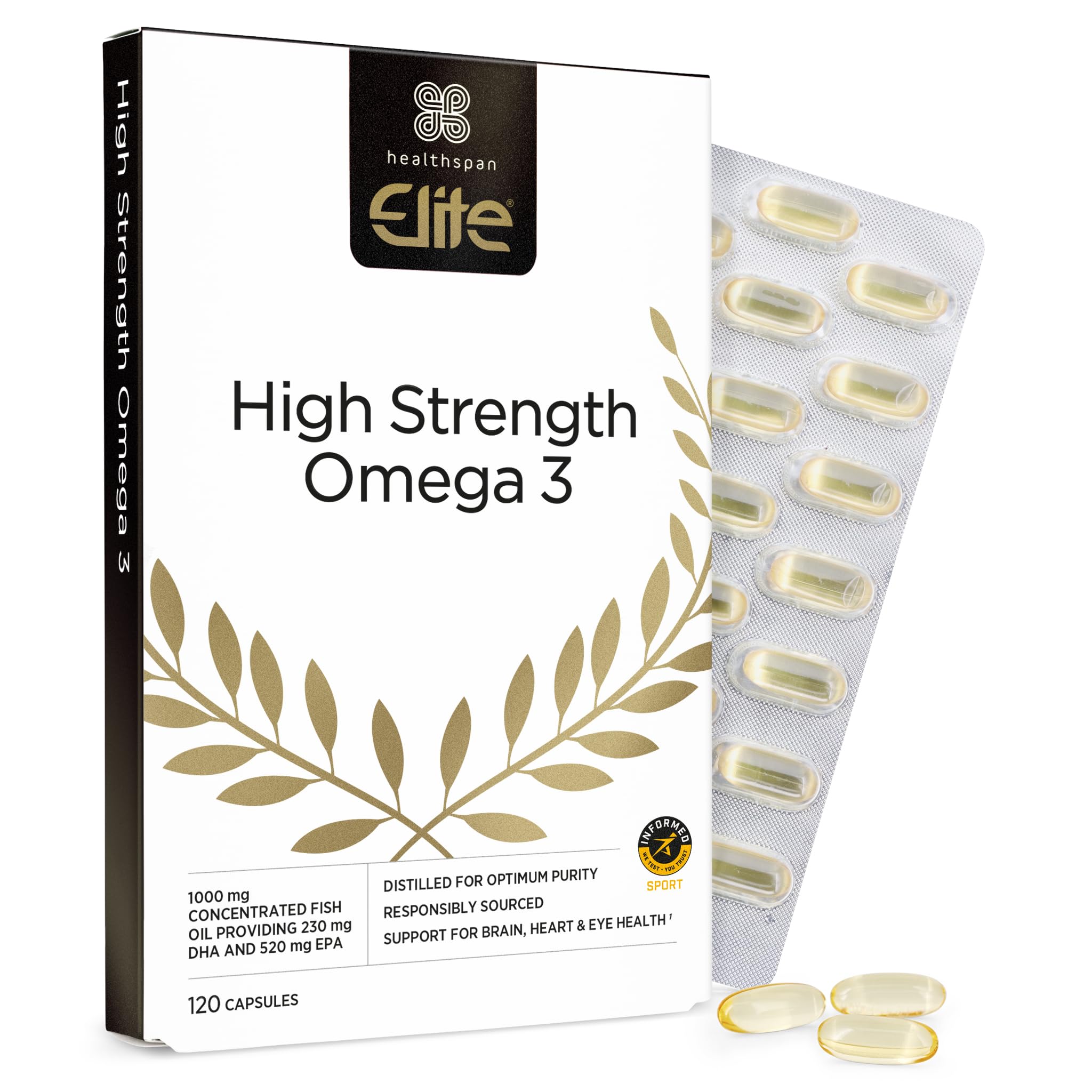 Elite High Strength Omega 3 120 Capsules