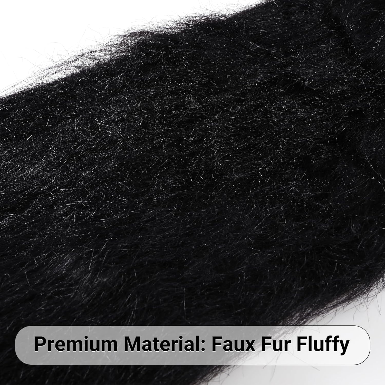 Women Faux Fur Fluffy Leg Warmers Fuzzy Long Boot Covers Furry for Christmas Costume - Image 6