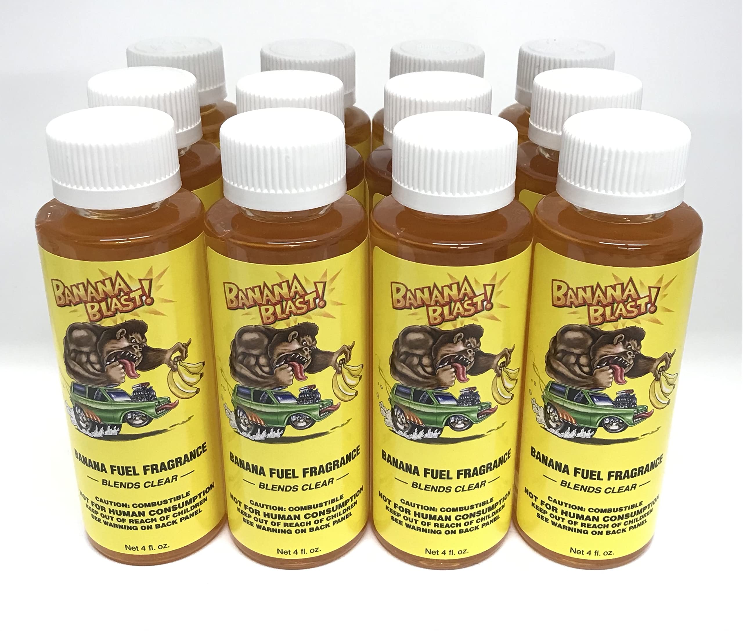 Power Plus Lubricants (12) Banana Fuel Fragrance for Car, Motorcycle, ATV