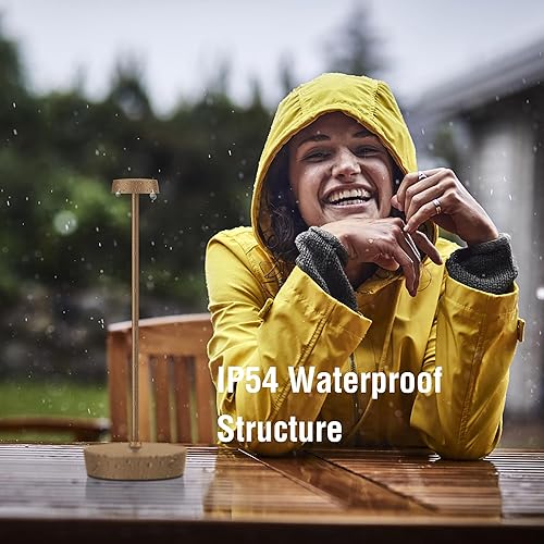 Miniatura 5 de Lámpara de mesa recargable, inalámbrica, funciona con pilas, luz LED de 5000 mAh, brillo de 3 niveles, lámparas de escritorio portátiles