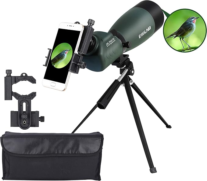 ESSLNB Spotting Scope 2575X70 Spotter Scope with Tripod Phone Adapter
