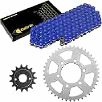Amazon.com: Caltric O-Ring Blue Drive Chain & Sprockets Kit