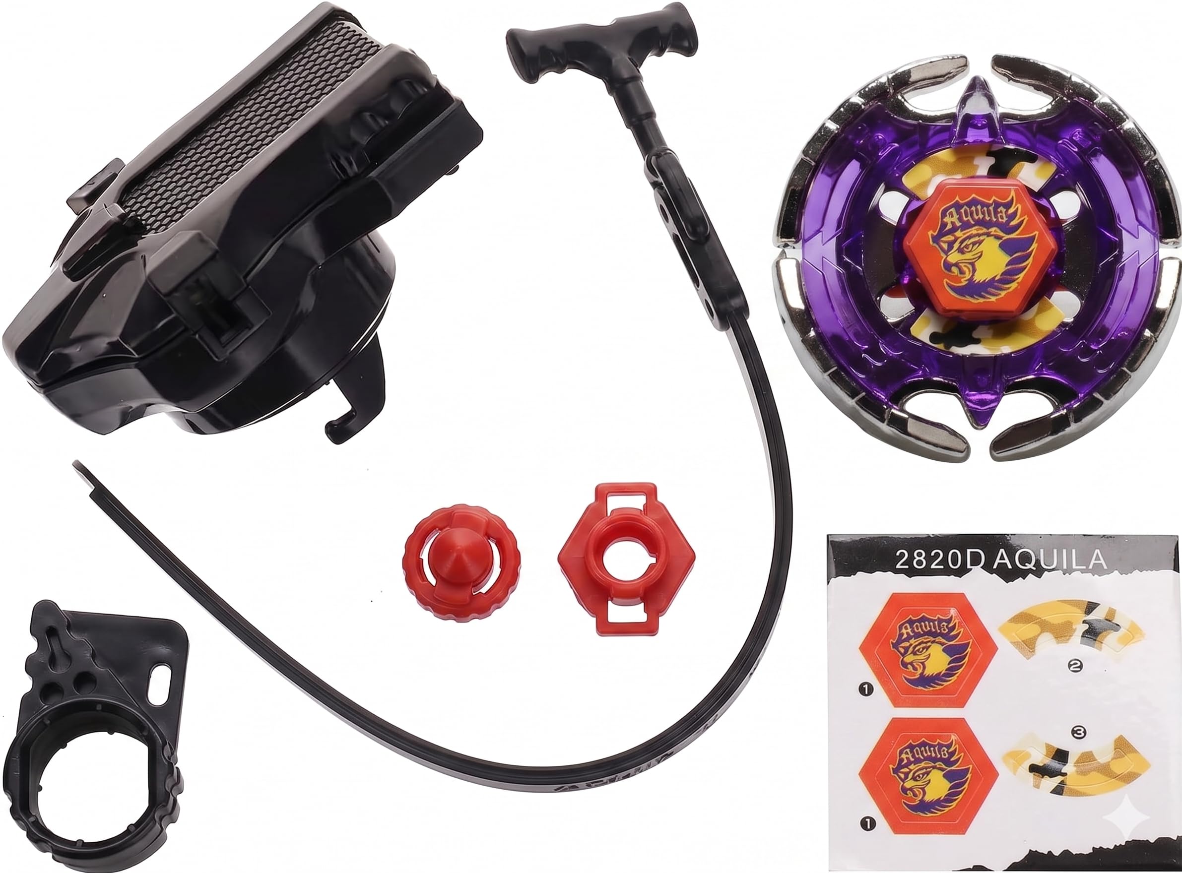 Funstars Earth Eagle Aquila 145WD Metal Fusion Spinning Top with String Launcher (BB47)-picture-27