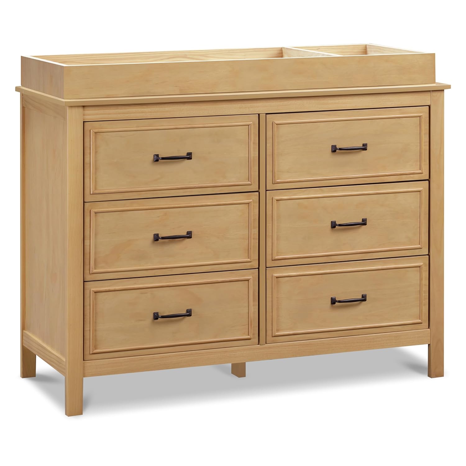 Davinci Charlie 6-Drawer Baby Dresser - Wooden Double Chest of Drawers for Kids, Boys and Girls - Multi-Purpose Storage Dresser for Bedroom, Nursery, Living Room & Hallway, Easy to Assemble - Honey