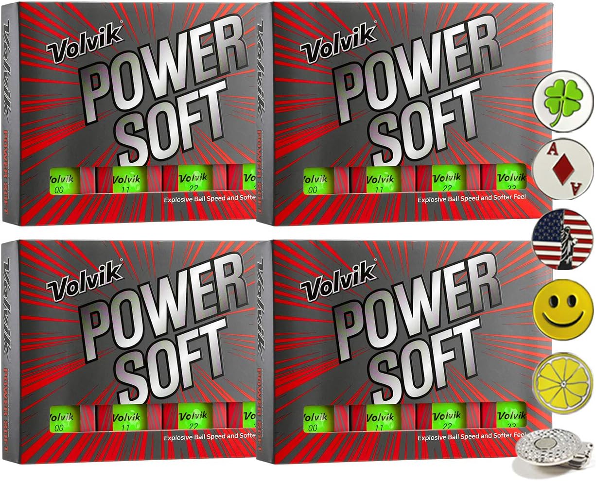 Volvik Power Soft Explosive Ball Speed Golf Balls 4 Dozen Bundle Gift Set
