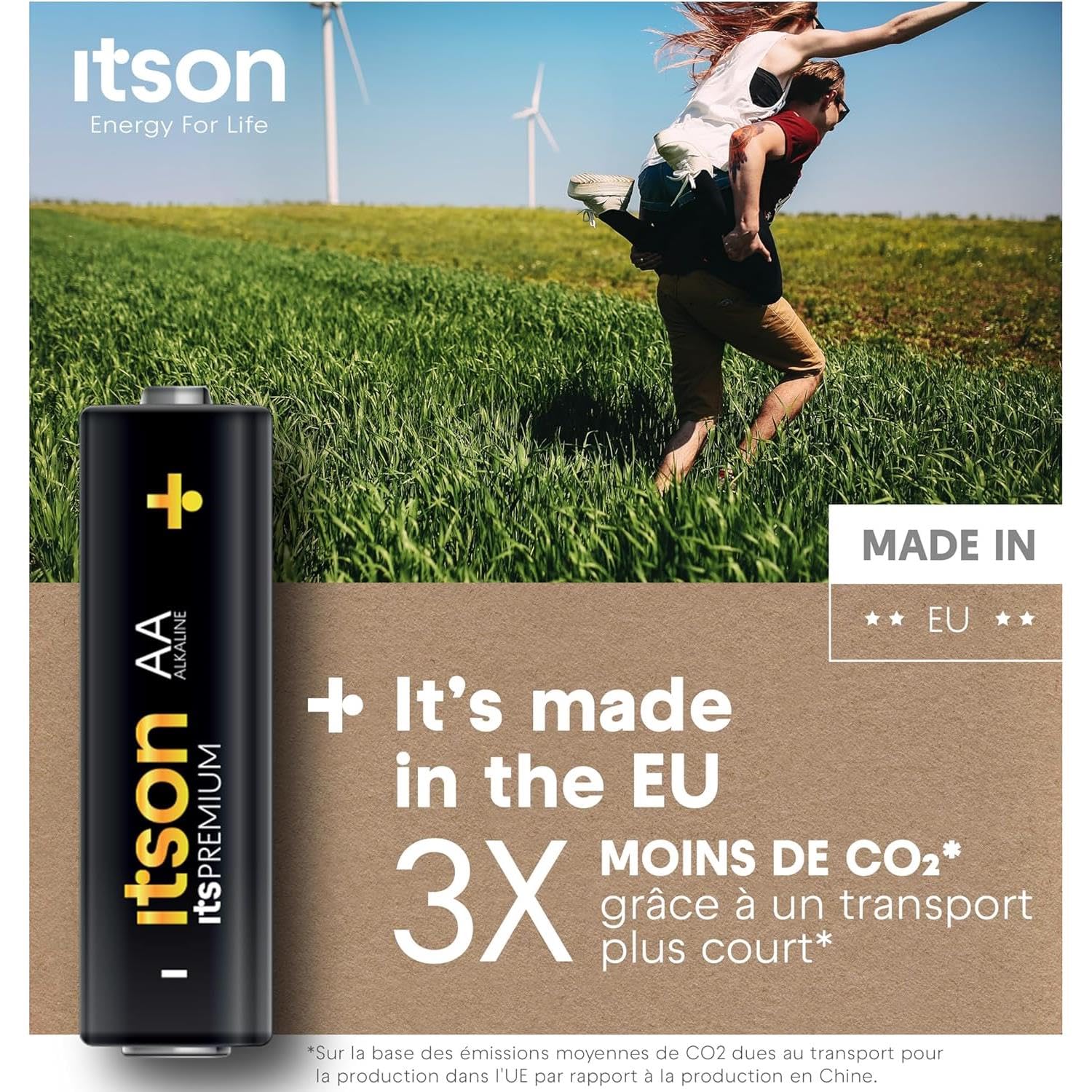 ITSON Pack de 6 x 10 Piles Alcalines LR6/AA 1,5V itsPREMIUM