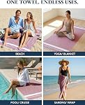 Lane Linen Turkish Towels Set of 6, Beach Towels Oversized, Pre-Washed Pool Towel, Extra Large Beach Towel, Sandproof Beach Towel, Absorbent Travel Towel, 39"x71" - Multi Colors