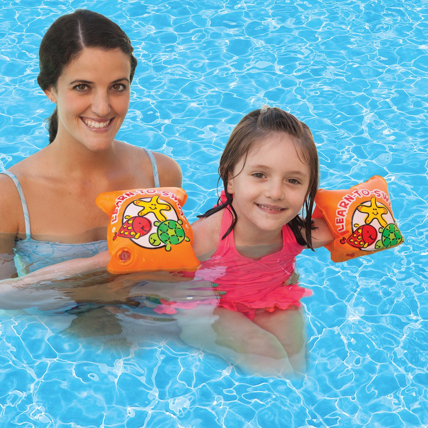 Poolmaster Learn-To-Swim Inflatable Arm Floaties For Kids