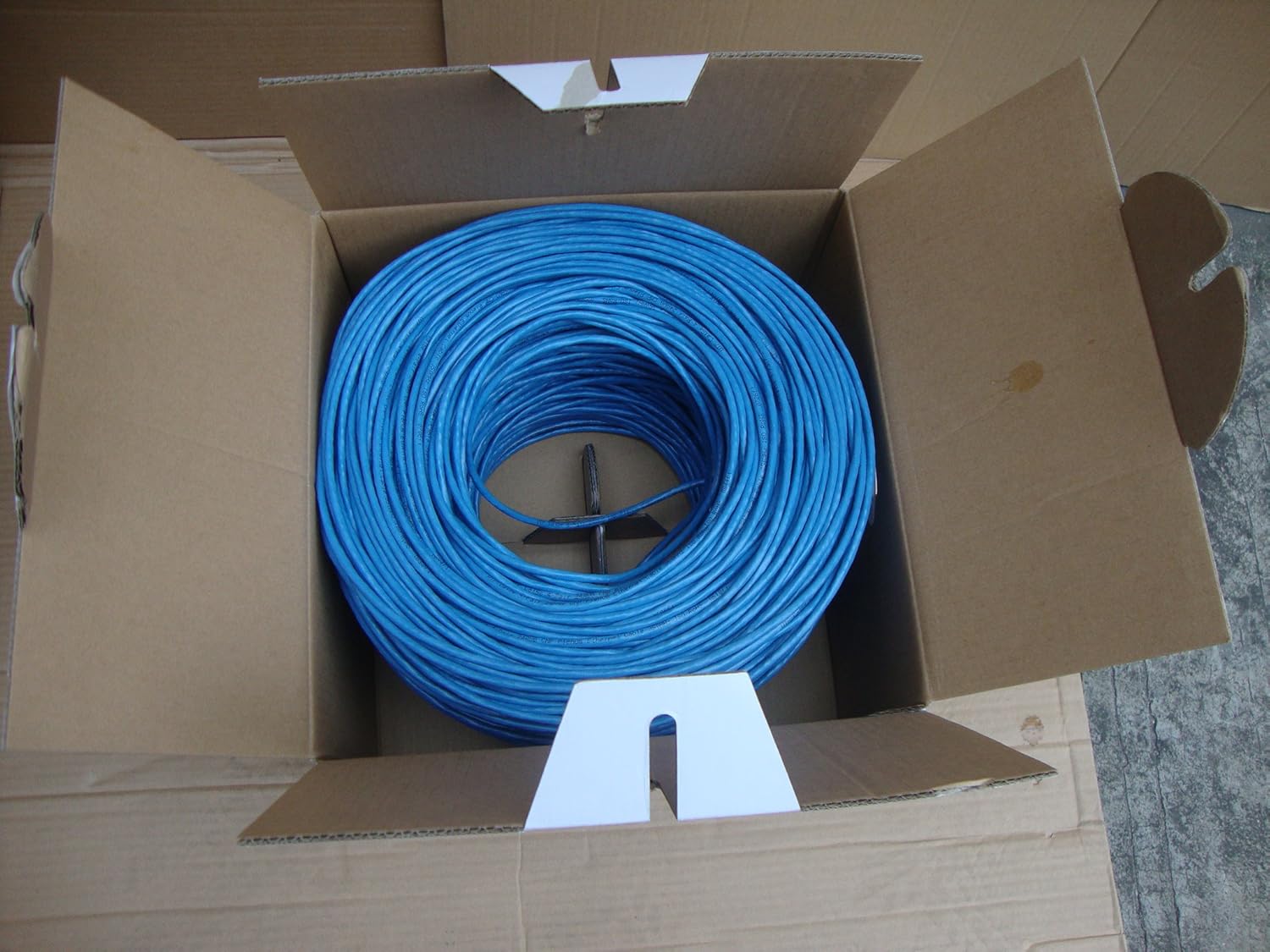 Flash Sale CAT5E Plenum 1000FT Solid 350MHZ 24AWG UTP Bulk Blue CMP Network LAN Cable