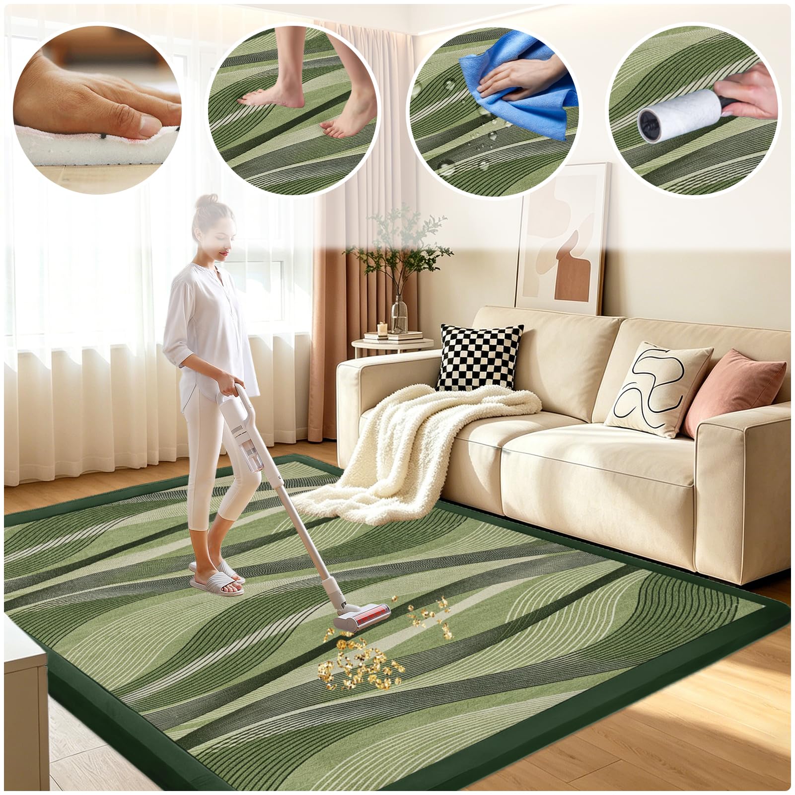 Tappeto Neonato 2cm Tappeti Gioco Bambini 140 x 160 cm | Lavabile Antiscivolo Morbido Tatami per Yoga,Esercizio Fisico Gattonare, Scendiletto per Box e Aree Gioco per Bambino