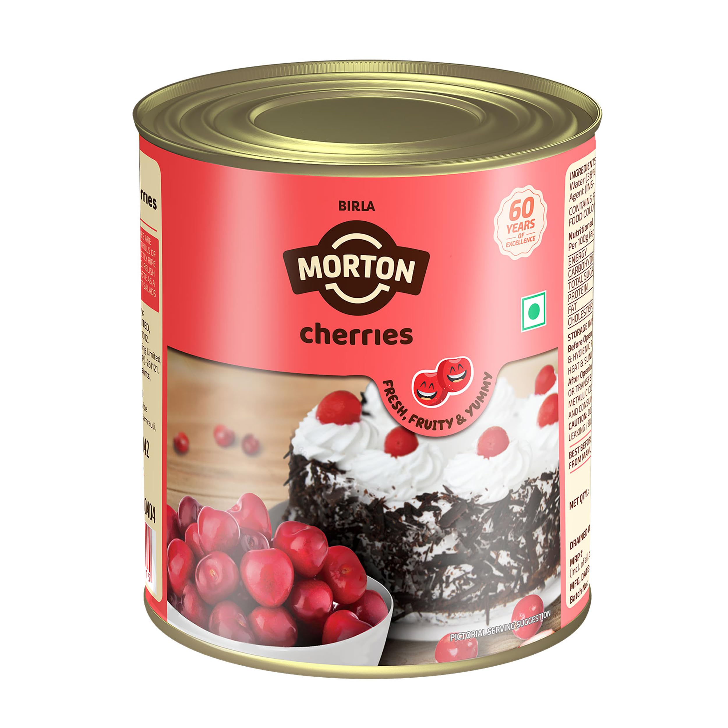 Morton Premium Canned Cherries| Glazed Candied Cherry | Ideal for Cakes & Cookies Decoration - 850g (Pack of 1)-image-3
