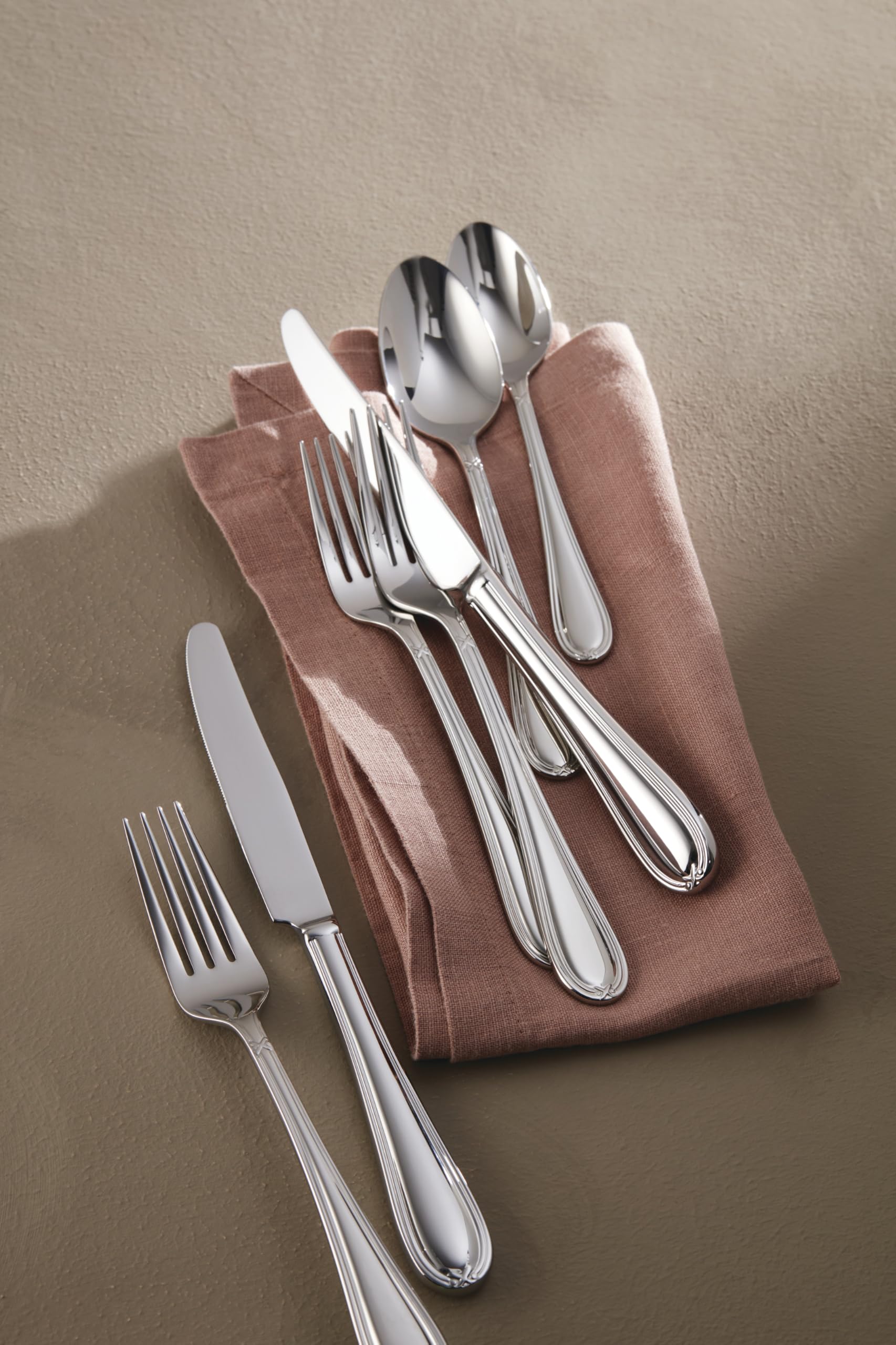 Amazon.com: Lenox Silverware Set, Ashbridge 80-Piece Flatware Set