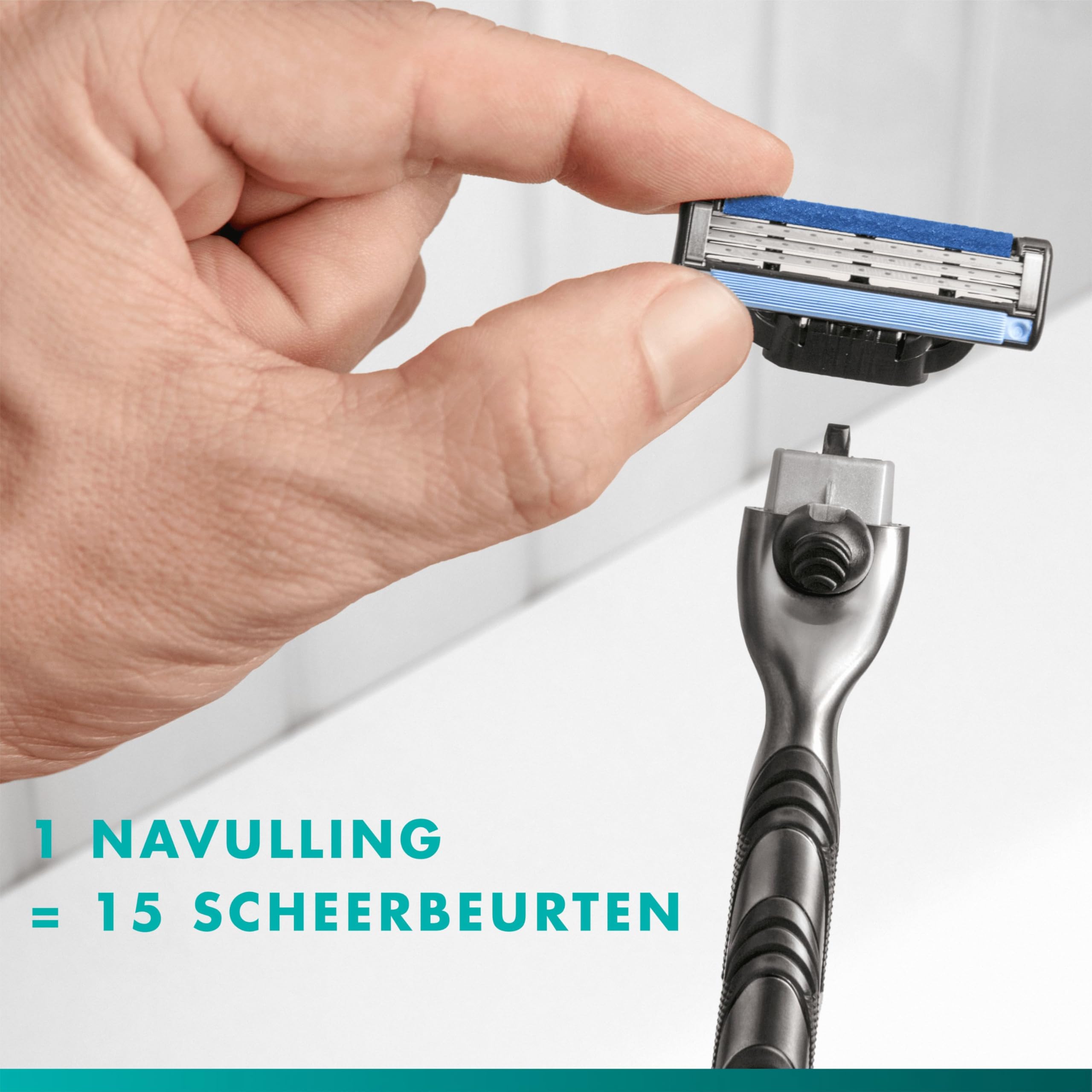 Gillette Mach3 Base 1 uchwyt + 3 ostrza uzupełniające dla mężczyzn