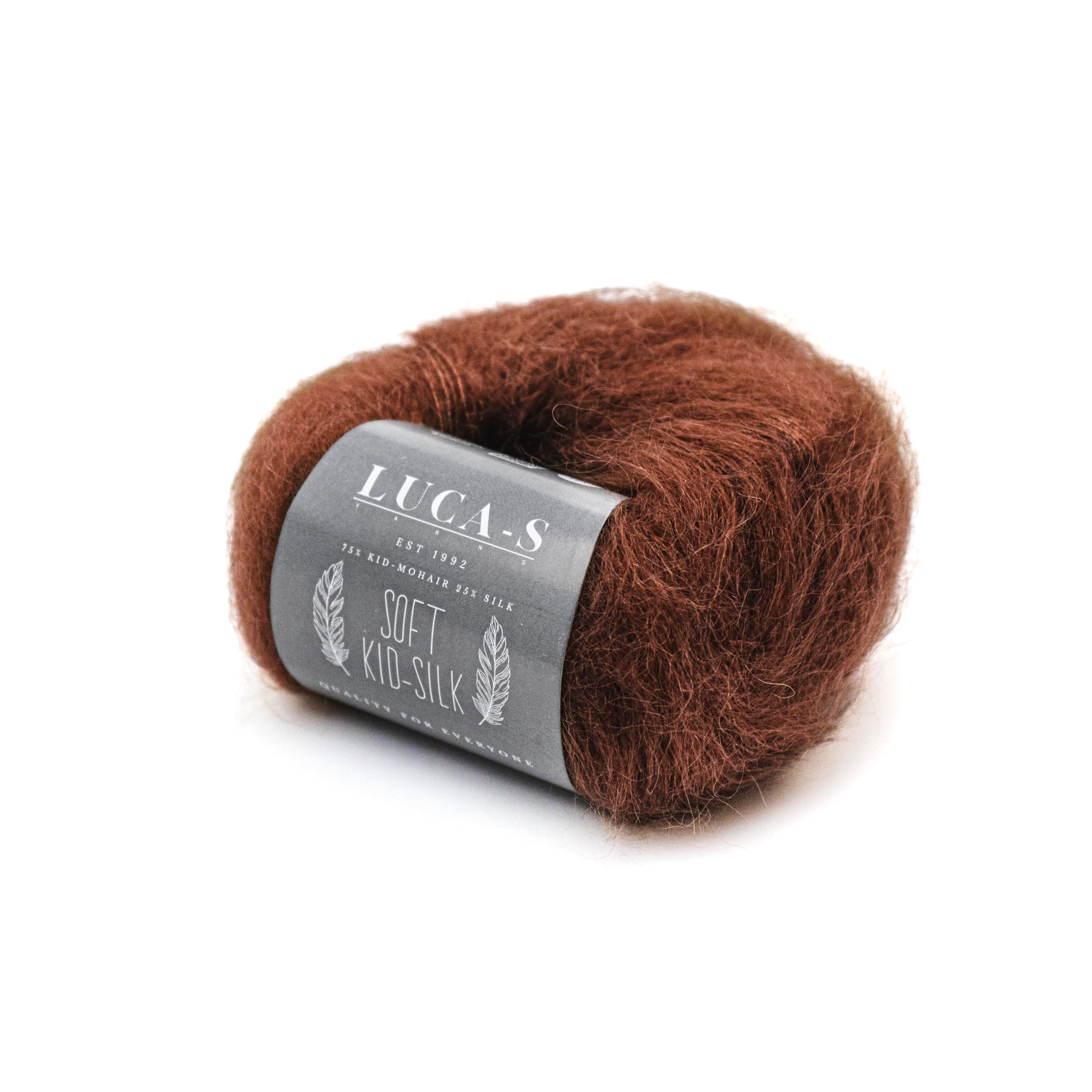 Set of 10 Soft Kid Mohair & Silk Yarn for Knitting & Crochet, 75% Mohair 25% Silk, 25g 210m, Lace-Weight Fluffy and Soft Wool for Knitting