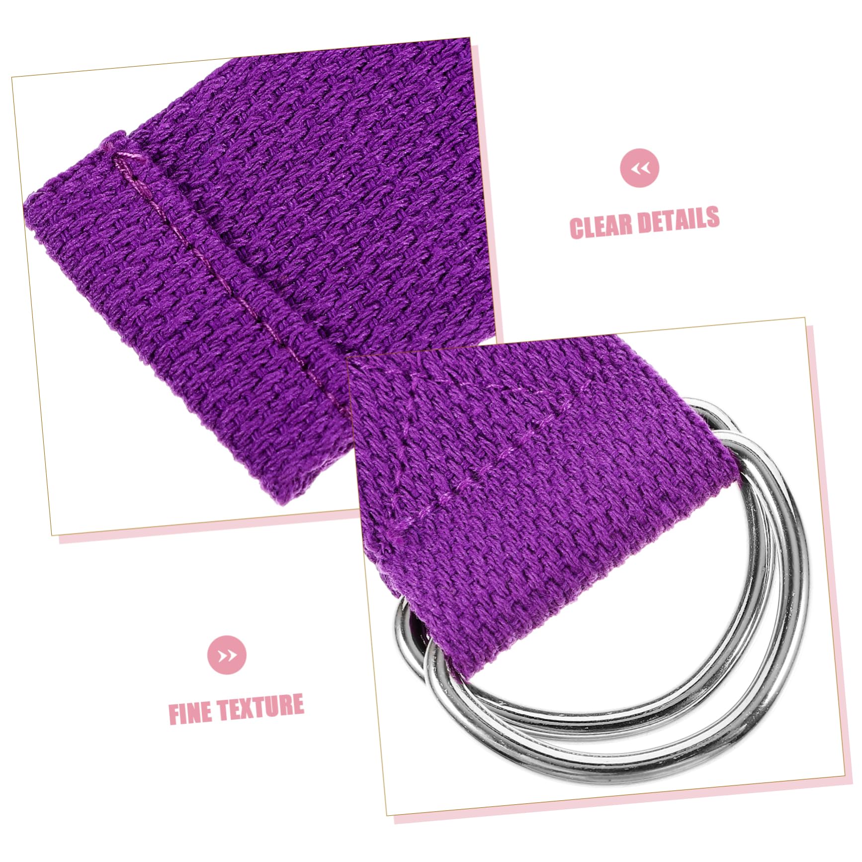 Abaodam 3Pcs Reusable Yoga Band with Ring Professional Stretching Strap for Enhanced Flexibility and Shoulder Exercise for Home Workout and Yoga Practice