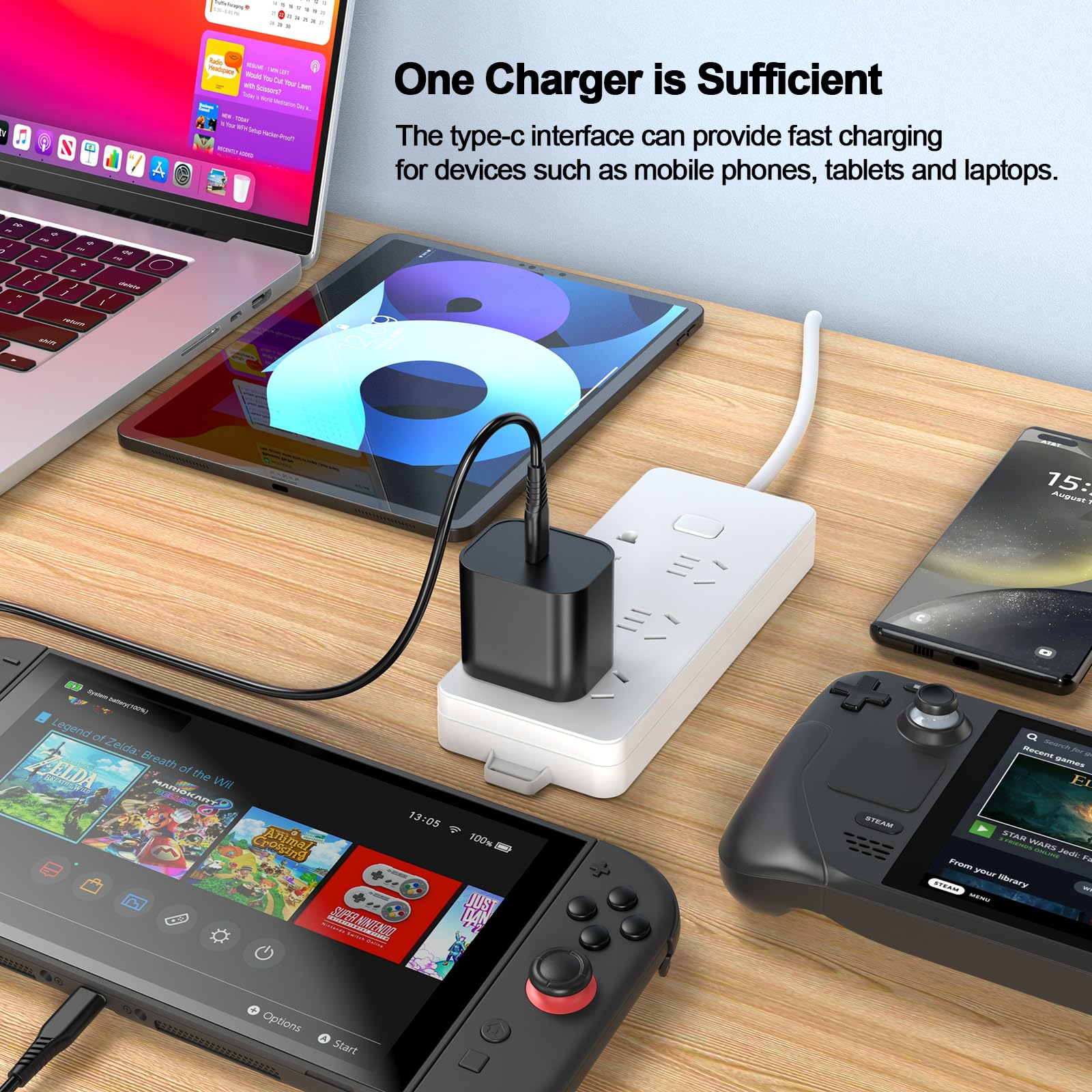 Amazon.com: Switch 2 Charger 60W PD 3.0 Fast Charging for Nintendo
