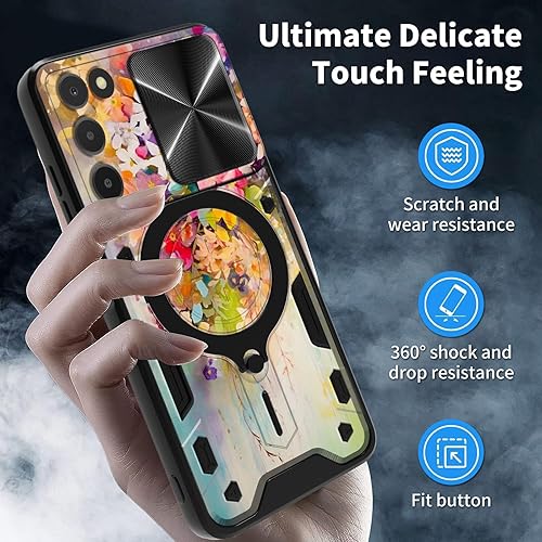 Vista 111 de Funda protectora híbrida para Samsung Galaxy A53 5G de 6.5 pulgadas y anillo giratorio de 360 grados, función atril, híbrida, de doble capa