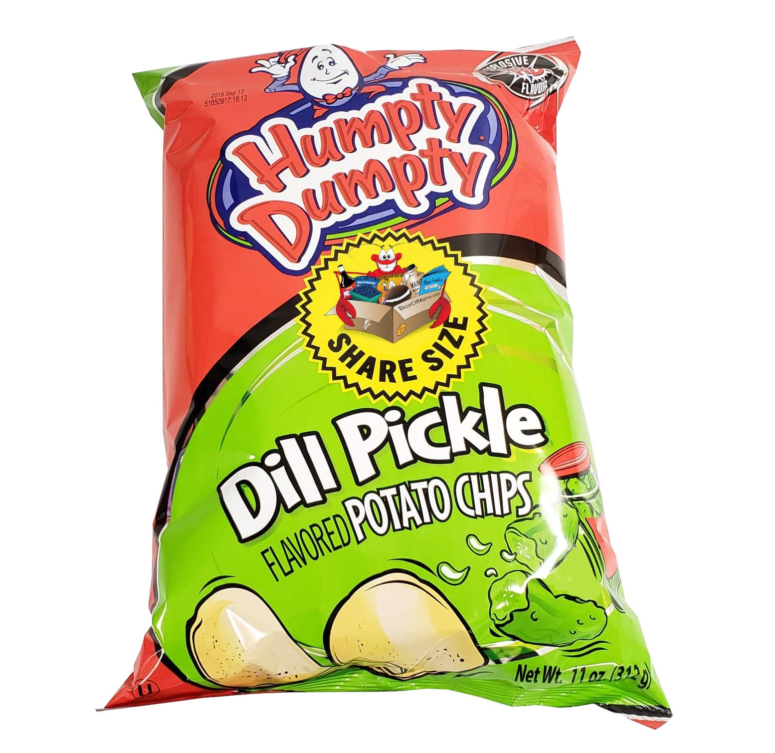 Humpty Dumpty Potato Chips, 9 Ounce, 4 Count, New Larger Family Size Bags (Dill)