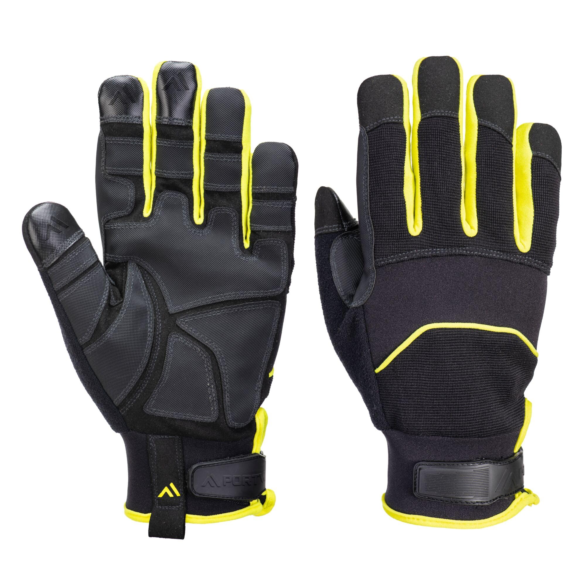 PORTWEST Gant résistant aux aiguilles Noir/jaune XL - Taille 10 - Gants de travail