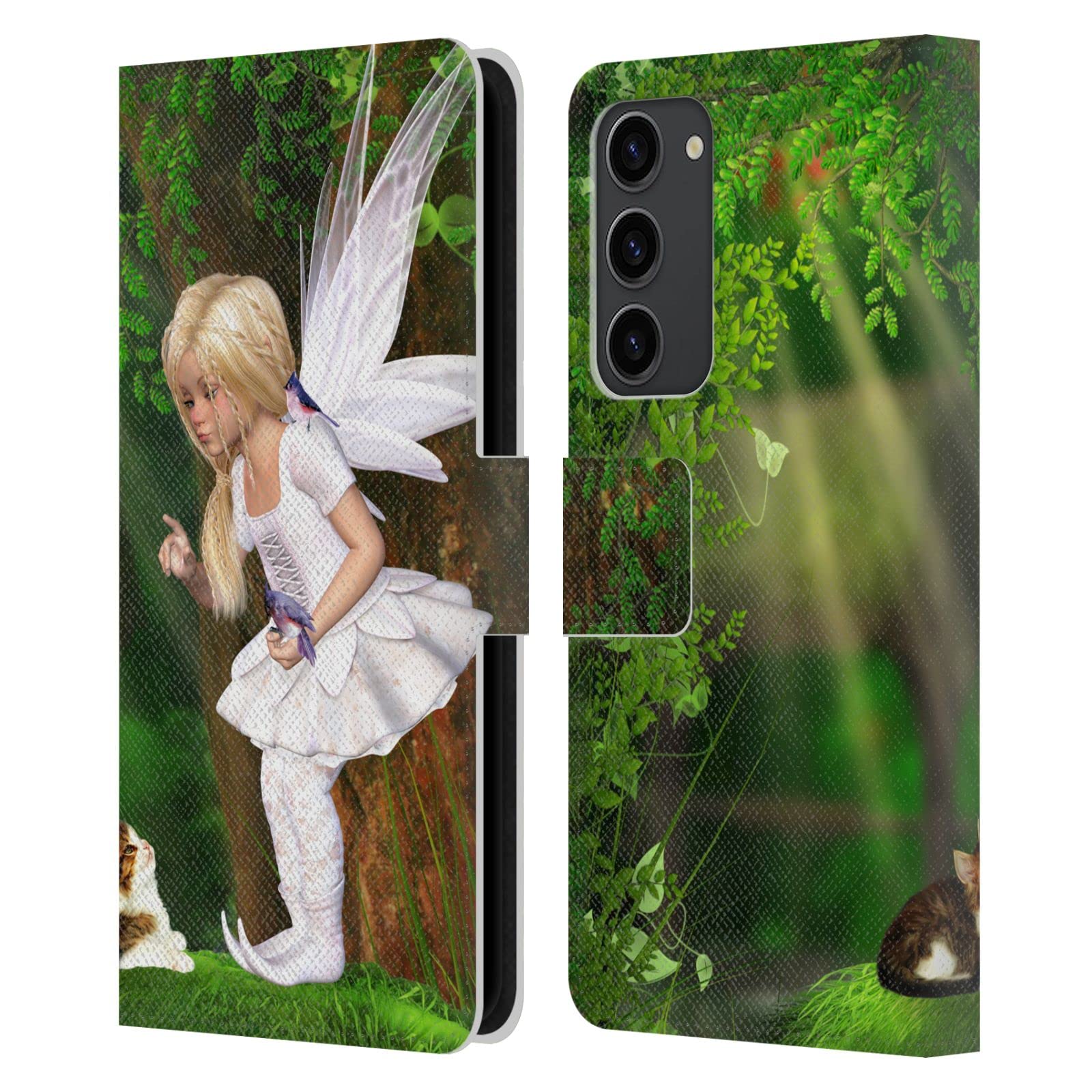 Étui Samsung Galaxy S23+ 5G cuir protection intégrale chat