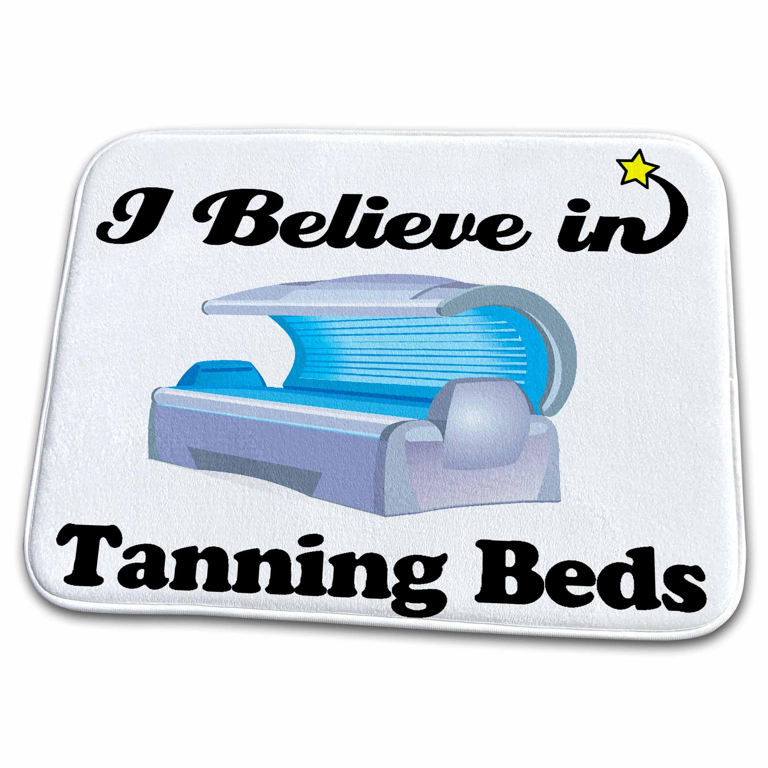 3dRose Bathroom Bath Rug Mat - I Believe in Tanning Beds I Believe in Designs