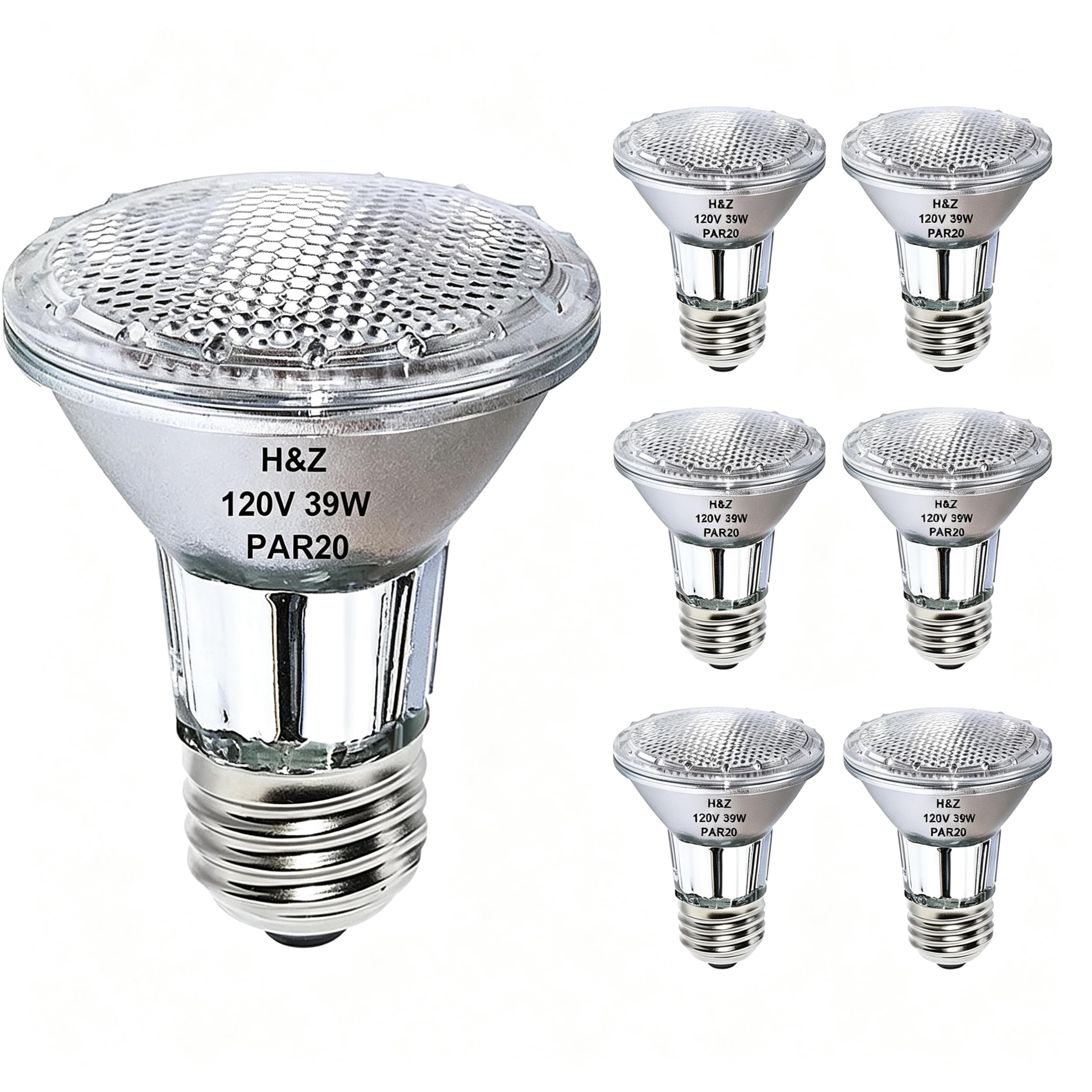 H&amp;Z E26 PAR20 Flood 39W 120V 480 Lumens 3000K for Recessed Lighting