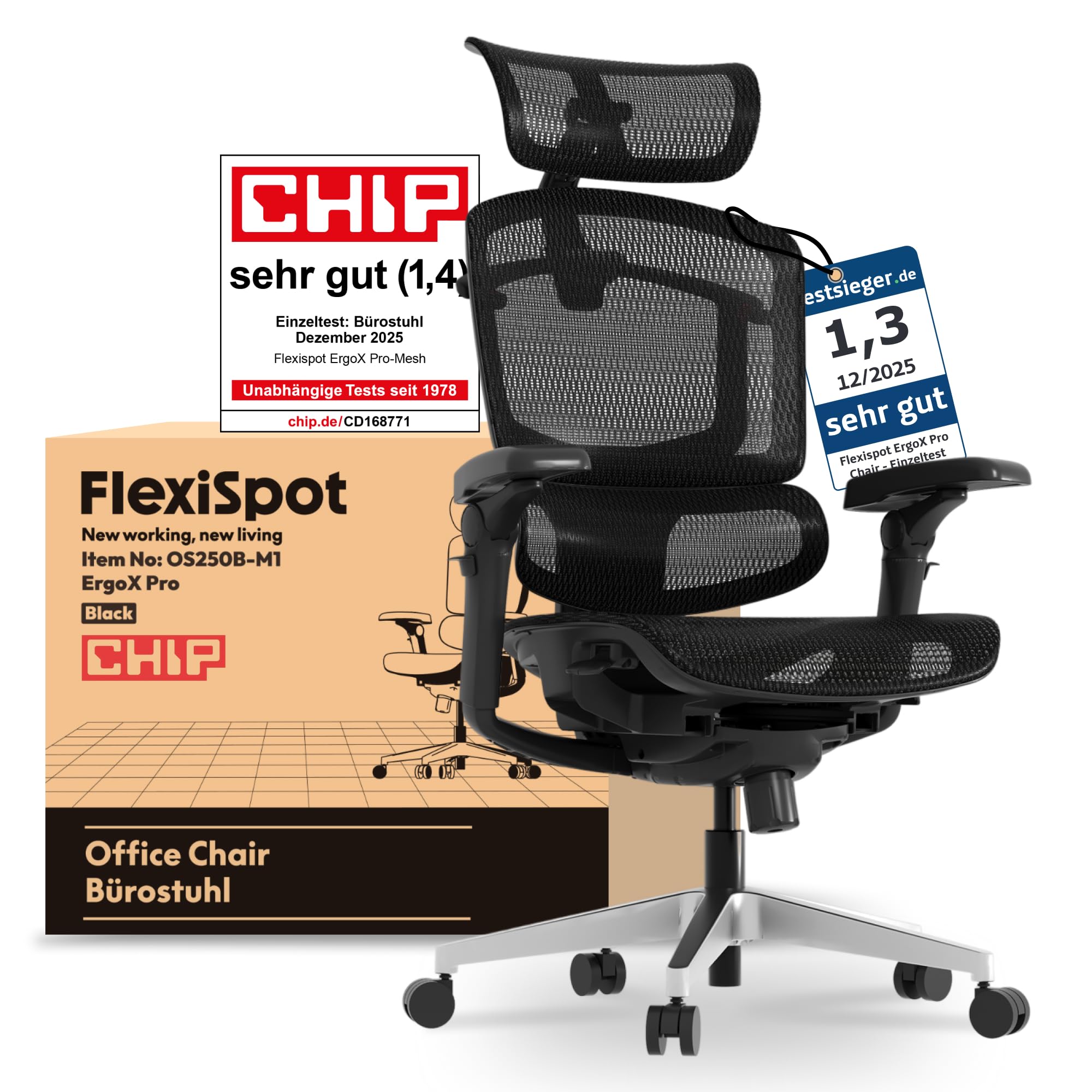 FLEXISPOT Ergonomischer Bürostuhl ErgoX