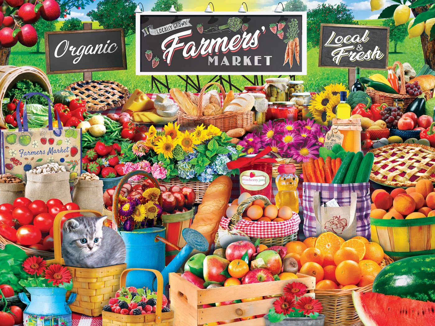 Amazon.com: MasterPieces 300 Piece EZ Grip Jigsaw Puzzle - Farmers
