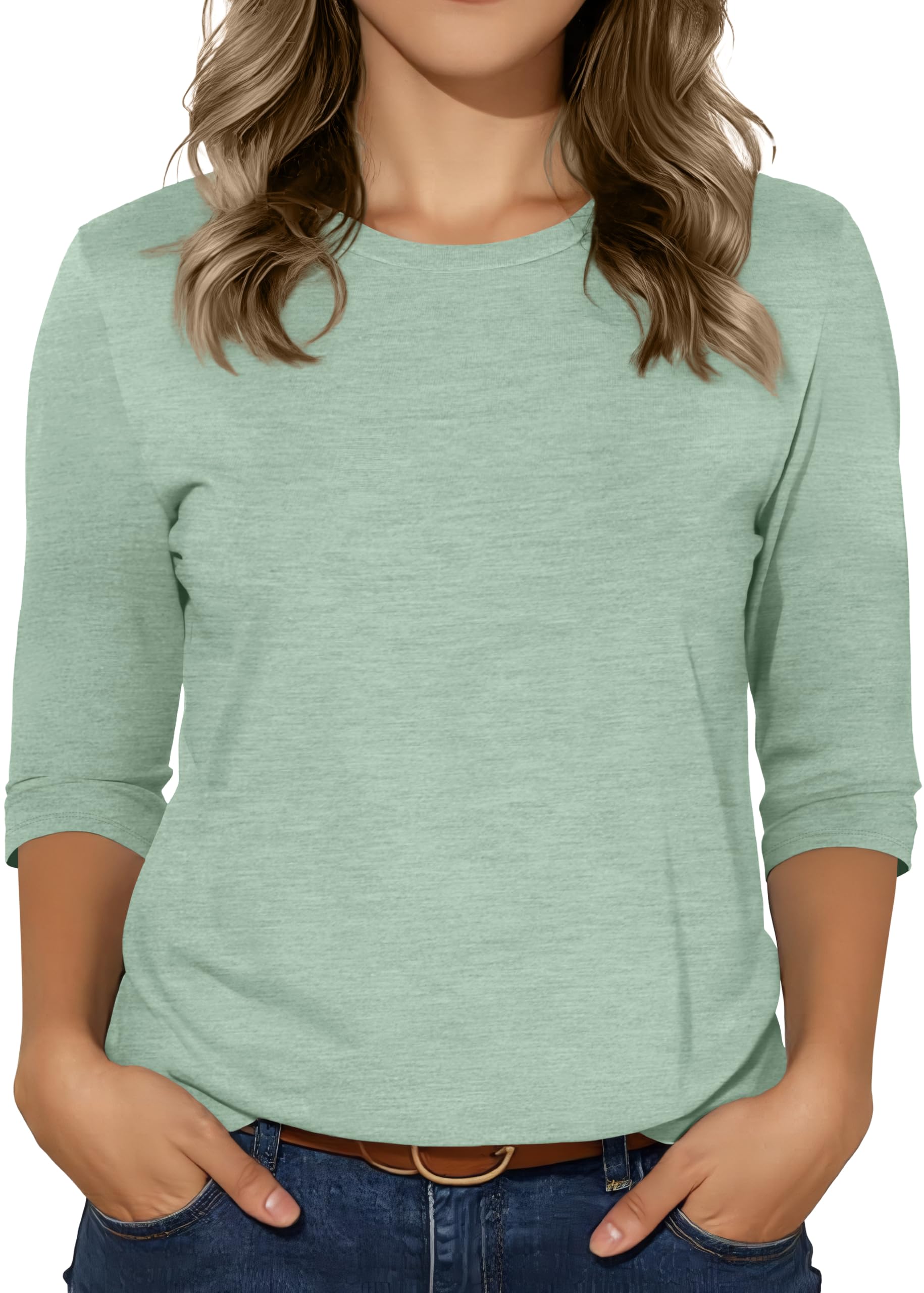 3/4 Sleeve Tops for Women Graphic Crew Neck Fall Blouses Spring T Shirts Global Recycled Standard Global Recycled Standard Global Recycled Standard