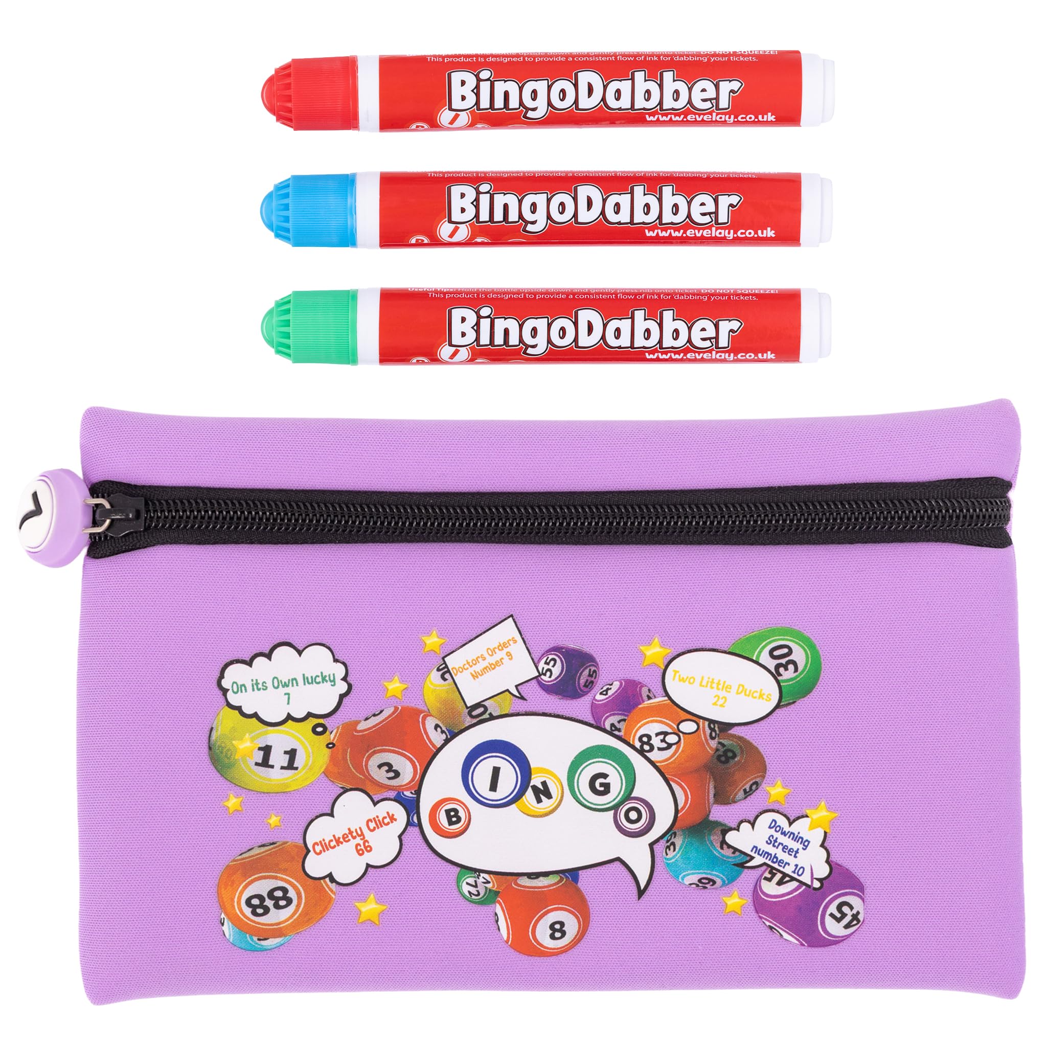Bingo Dabber Case Holder Gift Set, Purple