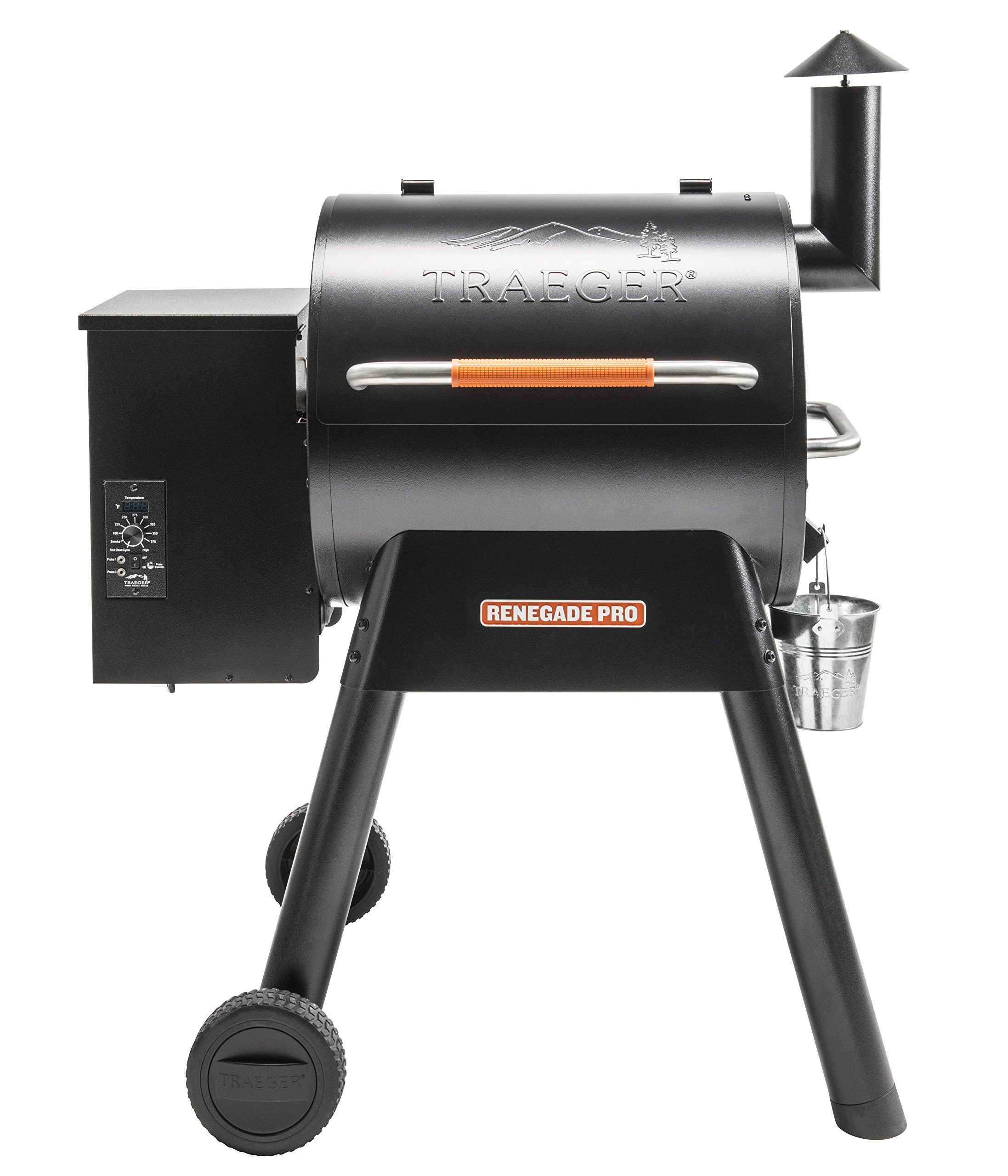 Traeger Grills Tfb38Tod Renegade Pro Pellet Grill And Smoke 380 Sq. In. Cooking Capacity, 1, Black/Orange