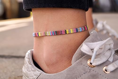 Miniatura 47 de Made by Nami Surfer Anklet for Men and Women Waterproof and Adjustable Surfer Ankle Bracelet String Ankle Bracelet Beach Accessory for Ethnic Hippie