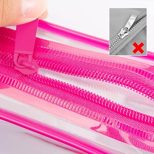 Miniatura 6 de ANRUI Neceser de viaje transparente aprobado por la TSA del mismo tamaño con correa de asa, kit de aerolínea 3-1-1, organizador de líquidos