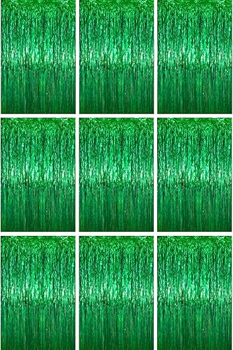 Miniatura 46 de Cortinas de 3.3 x 6.6 pies con flecos de papel de aluminio, decoraciones de fiesta con serpentinas, telón de fondo con flecos para cumpleaños, baby