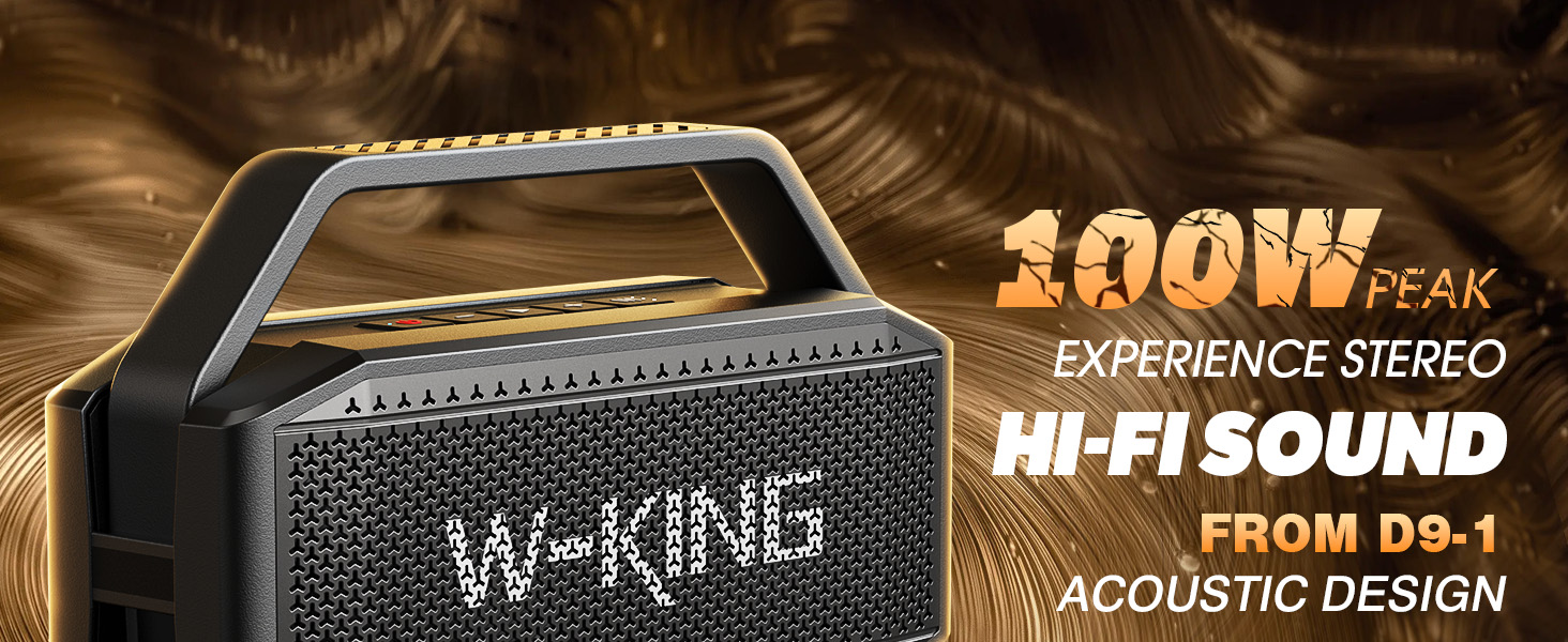 W-KING 100W Peak Bluetooth Speaker, 60W Portable Haut Parleur