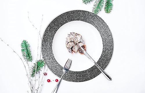 Miniatura 2 de Light & Pro Manteles individuales con cuentas para mesa de comedor, rústicos de granja hechos a mano, con purpurina, para Navidad, Pascua, Año