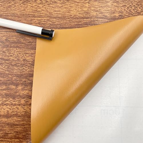 Miniatura 3 de Yifely Papel de vinilo texturizado de madera marrón para cajón, revestimiento de estante autoadhesivo para encimera, puerta corrediza, 17.7 pulgadas