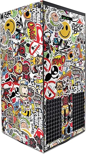 Miniatura 5 de GNG Sticker Bomb Skins Compatible with Xbox Series X Console Decal Vinal Sticker + 2 Controller Set