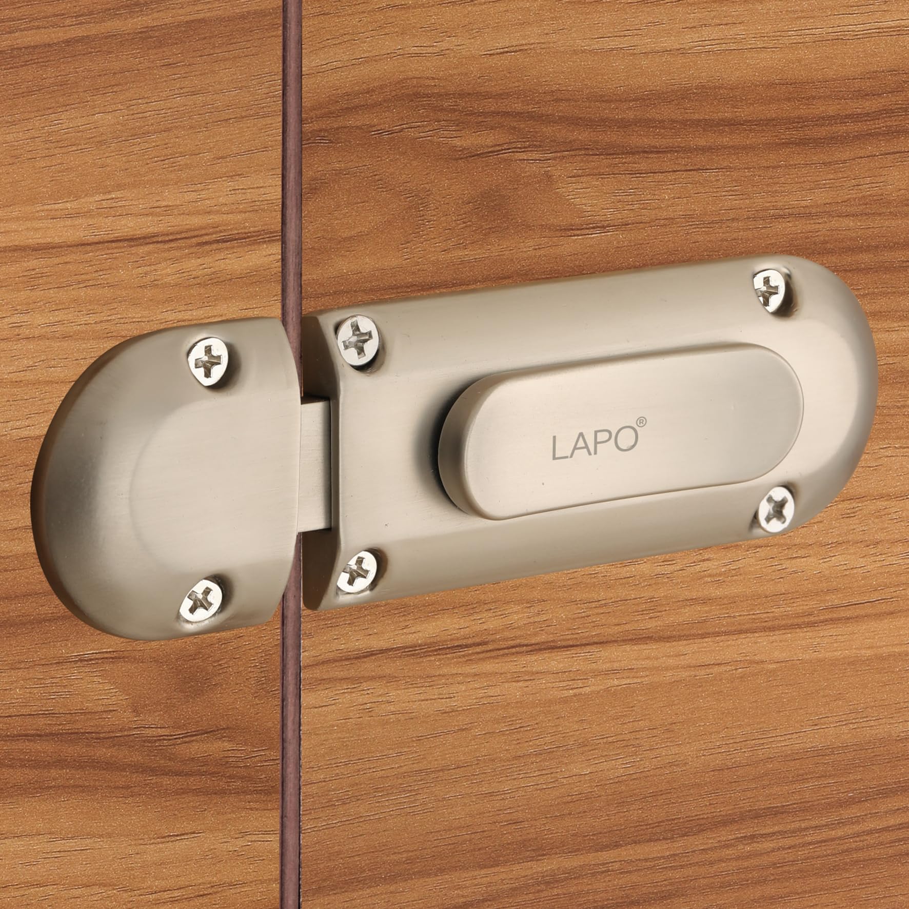 LAPO 1 Piece Door Latches for Home, Latch Lock for Bathroom, Chitkani, Baby Latch Stopper for Bedroom, Balcony, Storeroom (Material- Zinc, Satin Matt Finish, 3 Years Warrany)-YOT