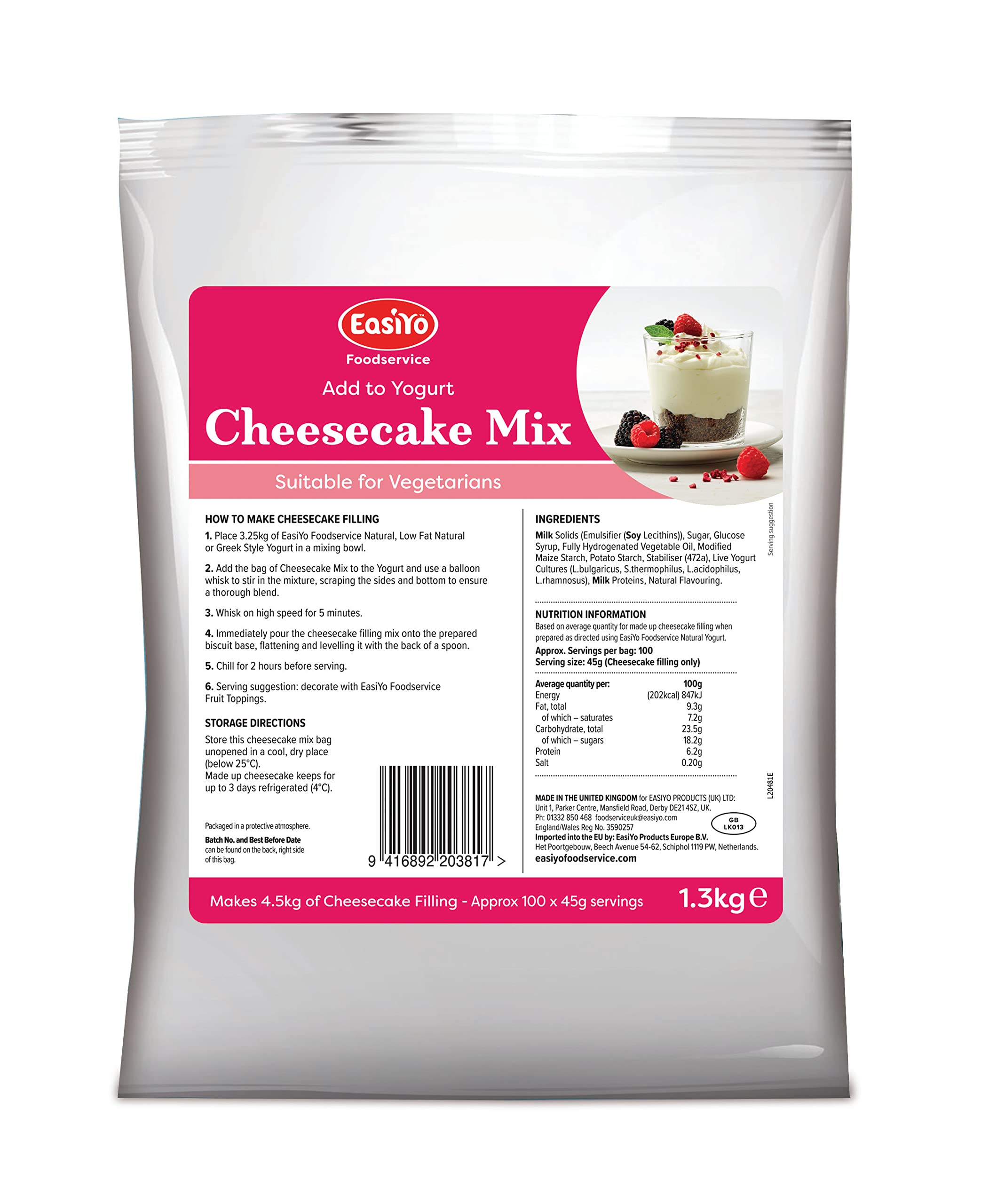 Food Service Catering Size EasiYo Yogurt and Desserts Mixes Compatible With 6.5KG / 13KG Yogurt Maker (Greek Style 2.4kg) — view 7