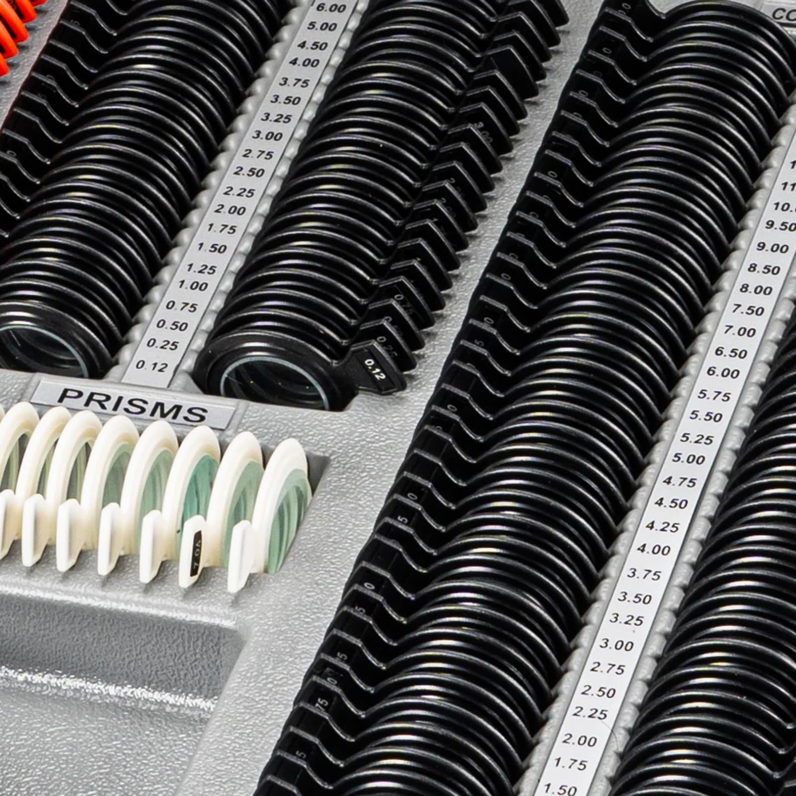 HMWOKPOT 266pcs Optical Trial Lens Set Optometry Kit Metal Rim Aluminum Case Trial Frame with Optometry Test Trial Frame for Vision screening