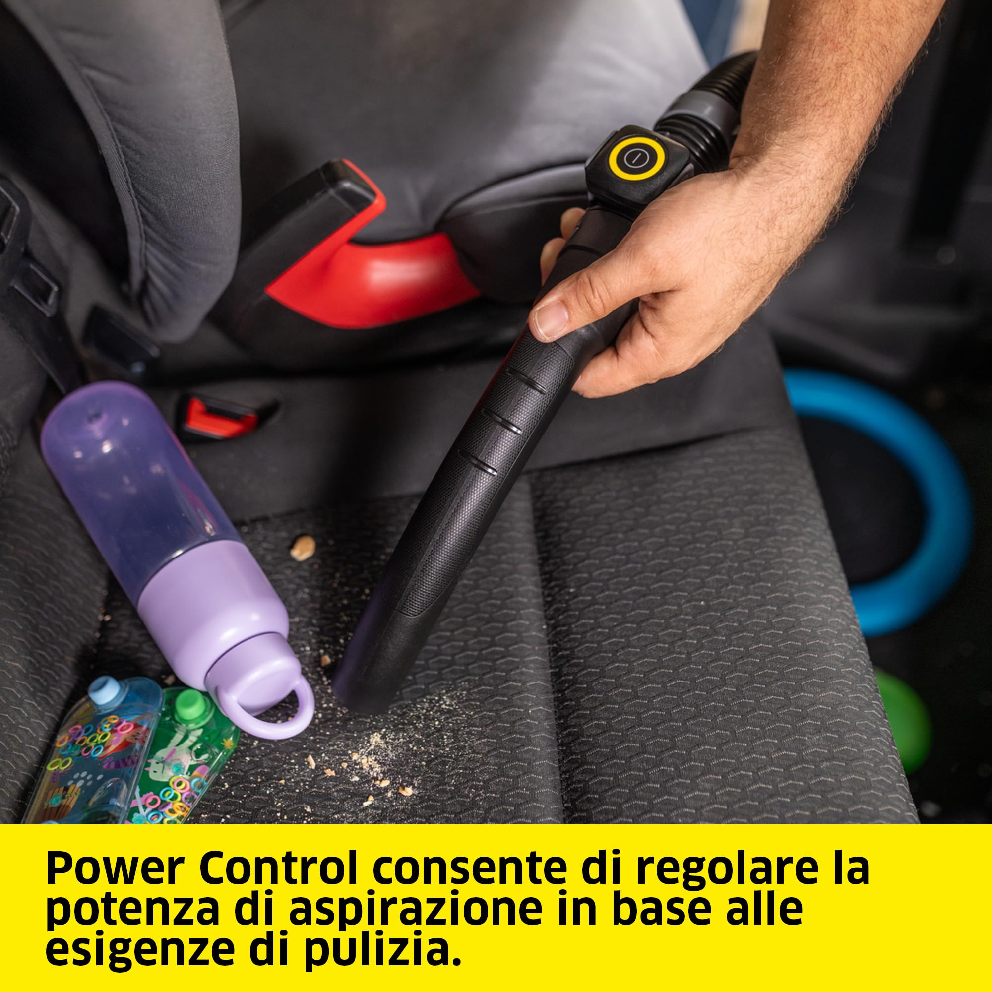 KÄRCHER aspiratore solidi liquidi WD 7 Control P S 30/6/35/T, sistema intelligente di controllo filtro, telecomando, presa integrata, funzione soffiaggio, 1400 W, serbatoio in acciaio inox: 30 l